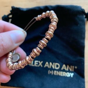 Alex and Ani beaded rose gold bracelet